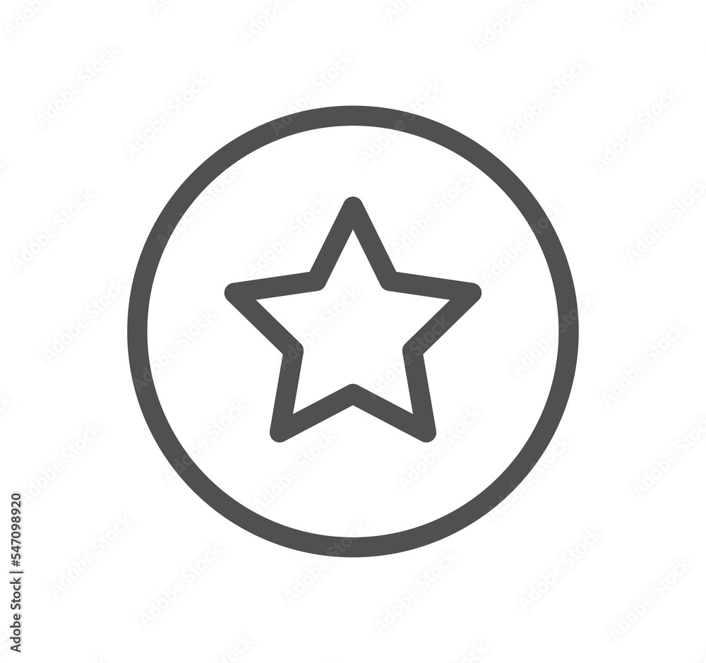 Star icon outline and linear symbol.
Star icon outline and linear symbol.
