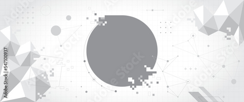 Abstract future digital technology background. Template for science and tech presentation. 