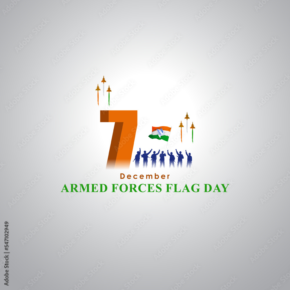 Vector illustration of Indian armed forces day banner