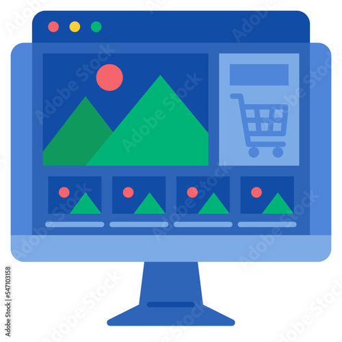 stock photo flat icon