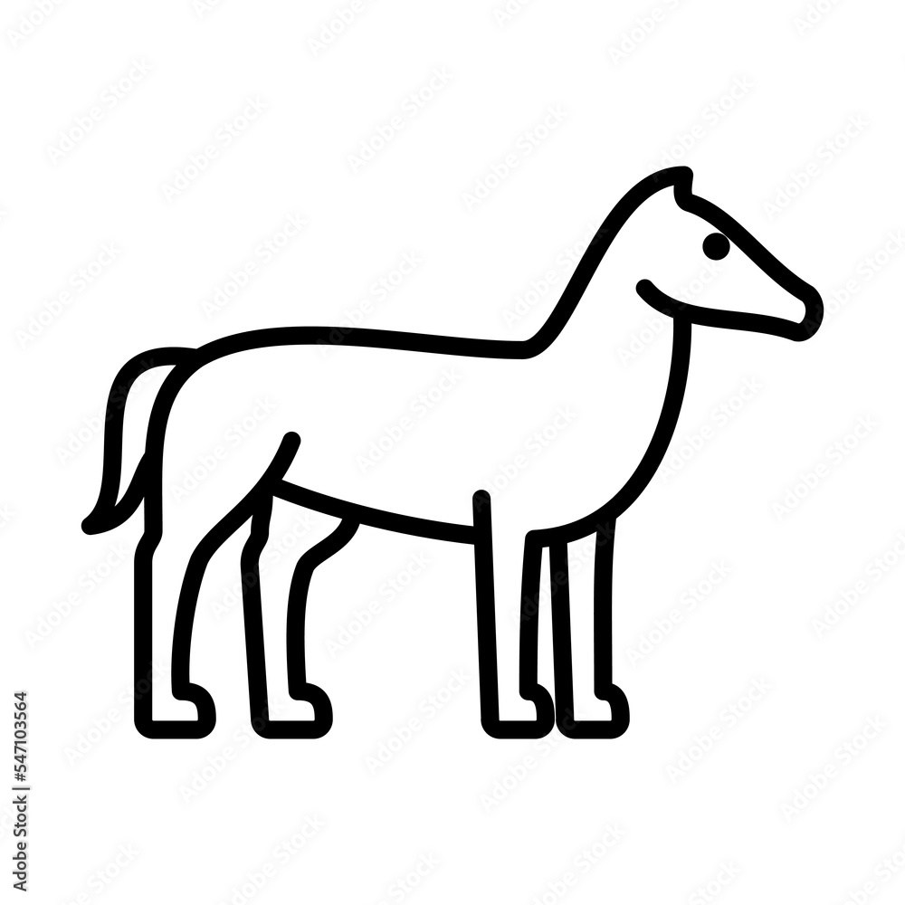 Obraz premium Horse Icon Logo Design Vector Template Illustration Sign And Symbol Pixels Perfect