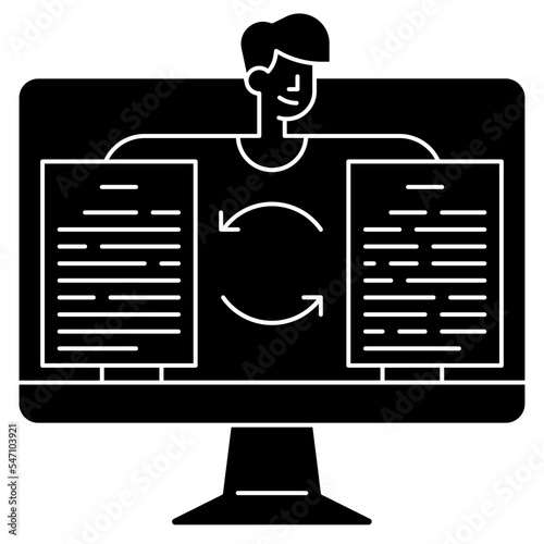 translator glyph icon