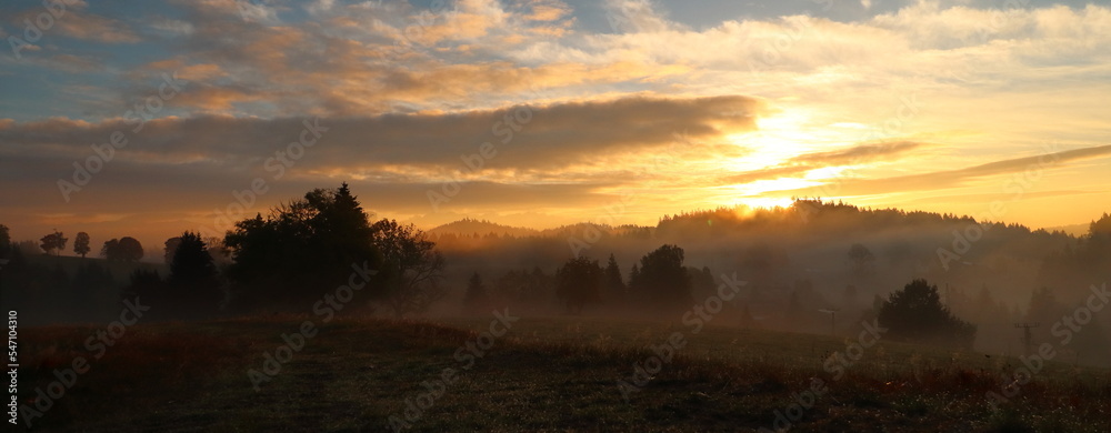 sunrise over mountain landscape