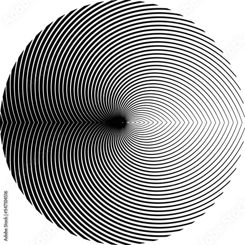 Lines in Circle Form . Spiral Vector Illustration .Technology round Logo . Design element . Abstract Geometric shape .