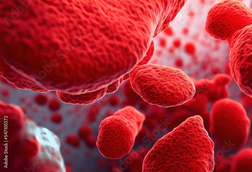 globules rouges et sang microscopique photo