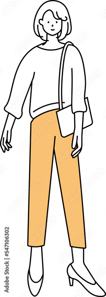 ポーズをとるアジア人ビジネスウーマンのイラスト素材 ポーズをとるアジア人ビジネスウーマンのイラスト素材
