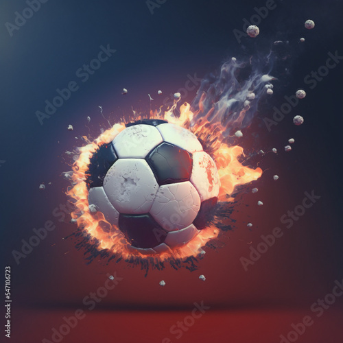 Exploding soccer ball