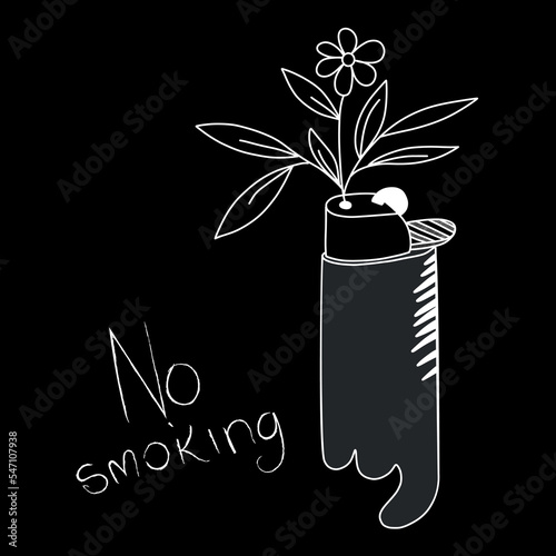 World Cancer Day No Smoking poster