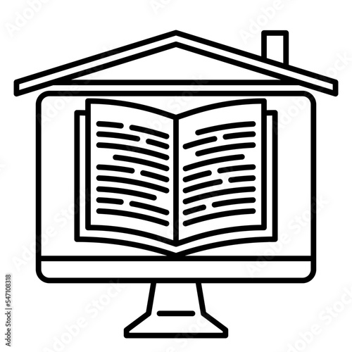 homeschooling line icon