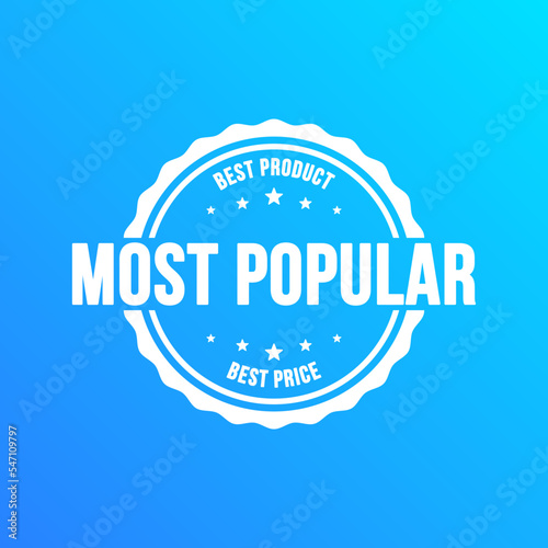Most Popular Shopping Vector Label 