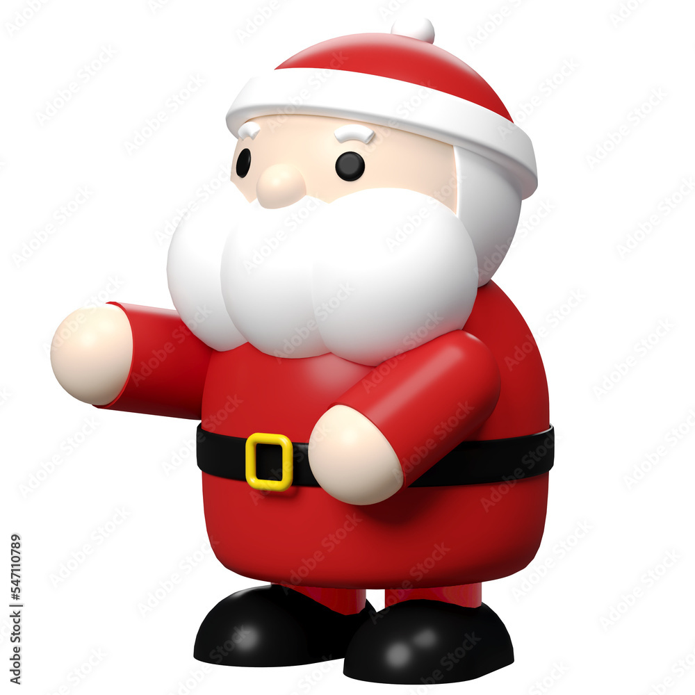 3D Santa Claus rendering for Christmas Santa character model