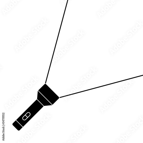 Flashlight icon isolated on white background from electrician tools and elements collection.