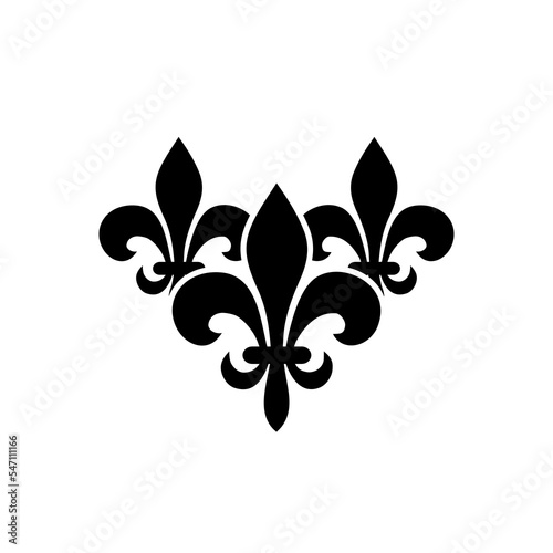 Fleur de lis heraldic icon on white background