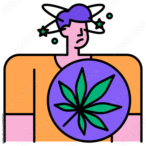 addiction line icon
