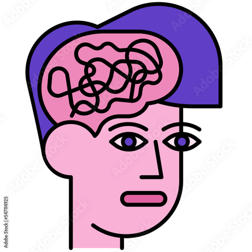 psychosis line icon