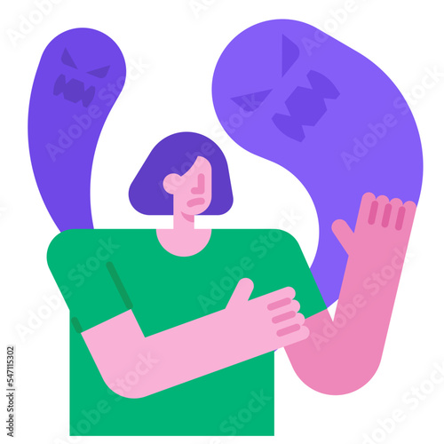 hallucination flat icon