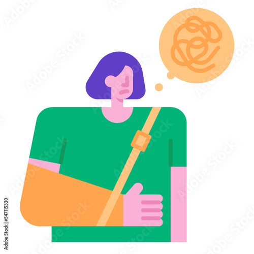 illness anxiety flat icon