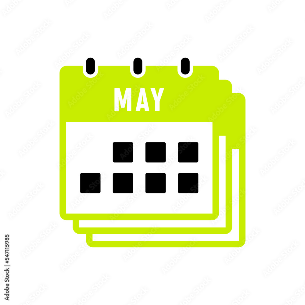 calendar illustration in trendy flat style calendar illustration in trendy flat style