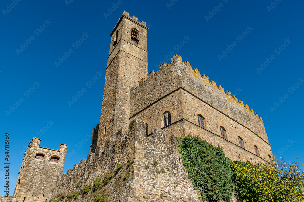 The ancient castle of the Conti Guidi in the historic center of Poppi, Arezzo, Italy