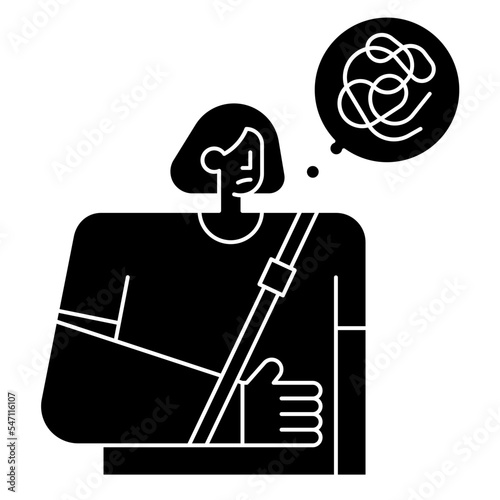 illness anxiety glyph icon