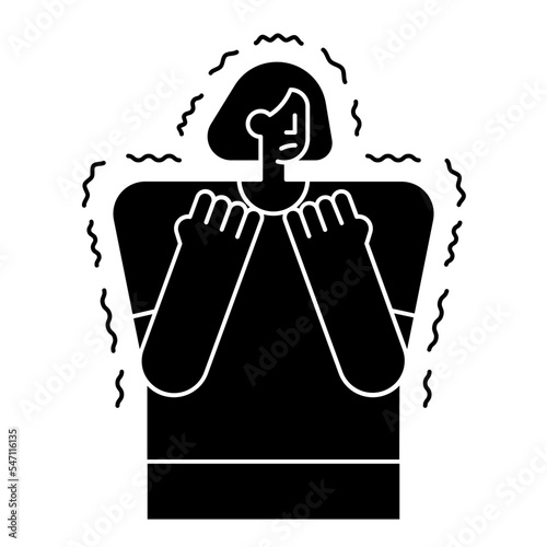 phobia glyph icon