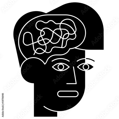 psychosis glyph icon