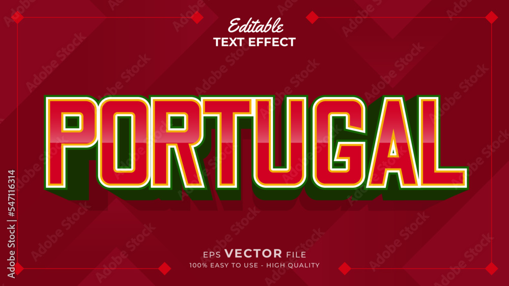 Obraz premium Editable text style effect - National Football Team for Qatar 2022 FIFA world cup soccer championship