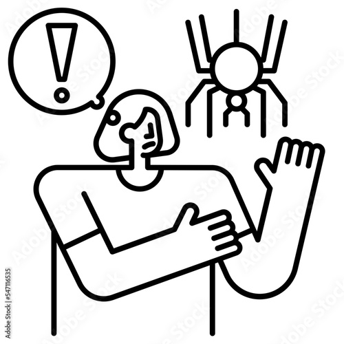 specific phobias line icon