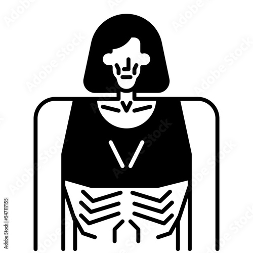 anorexia solid icon