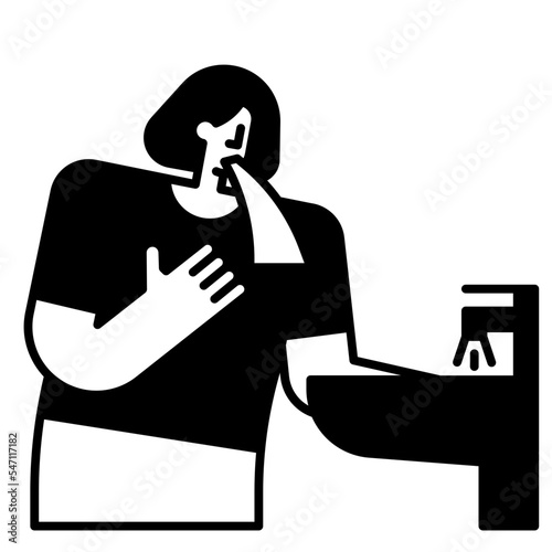bulimia nervosa solid icon