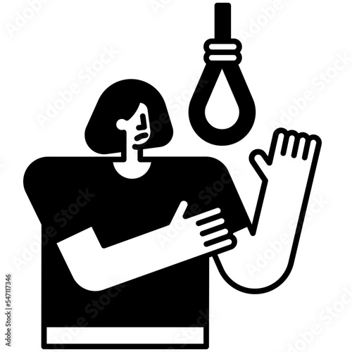 suicide solid icon