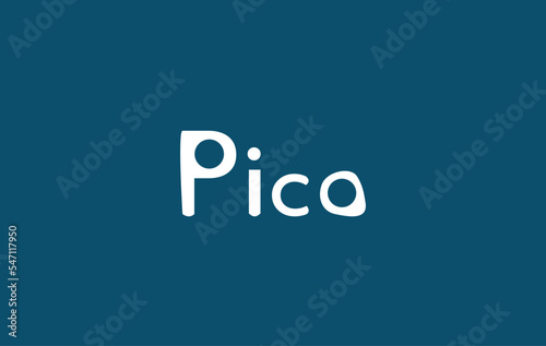 Letter Pica logo design. Linear creative minimal monogram logo. Graphic alphabet symbol for corporate identity.	
