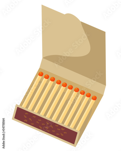 Book Of Matches. Top View Closed Opened Blank. Blank Matchbooks. Realistic vector illustration