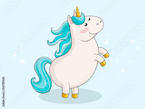 Süßes Comic Einhorn