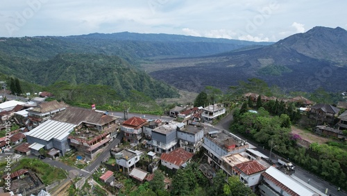 Bali, Indonesia - November 12, 2022: The Mount Batur Volcano