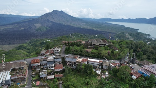 Bali, Indonesia - November 12, 2022: The Mount Batur Volcano