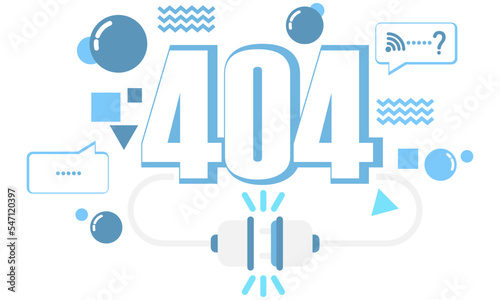 404 error page not found banner. Cable and socket. Cord plug. System error, broken page. Disconnected wires from the outlet