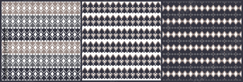 Seamless elegance geometric abstract patterns. Collection of modern style backgrounds in soft, nature colors. Vector repeated textures for home interior, fabric design, decor, textile. Eps 10