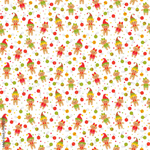 Pattern With Gingerbread Cookies
