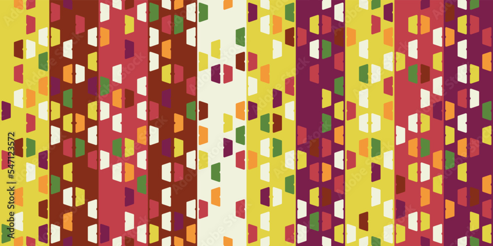 Multi-colored texture tile from columns of different colors. Hexagons divided into two parts, colored texture tiles. For print and stylish decor, seamless pattern and textures. Multi-colored texture tile from columns of different colors. Hexagons divided into two parts, colored texture tiles. For print and stylish decor, seamless pattern and textures.