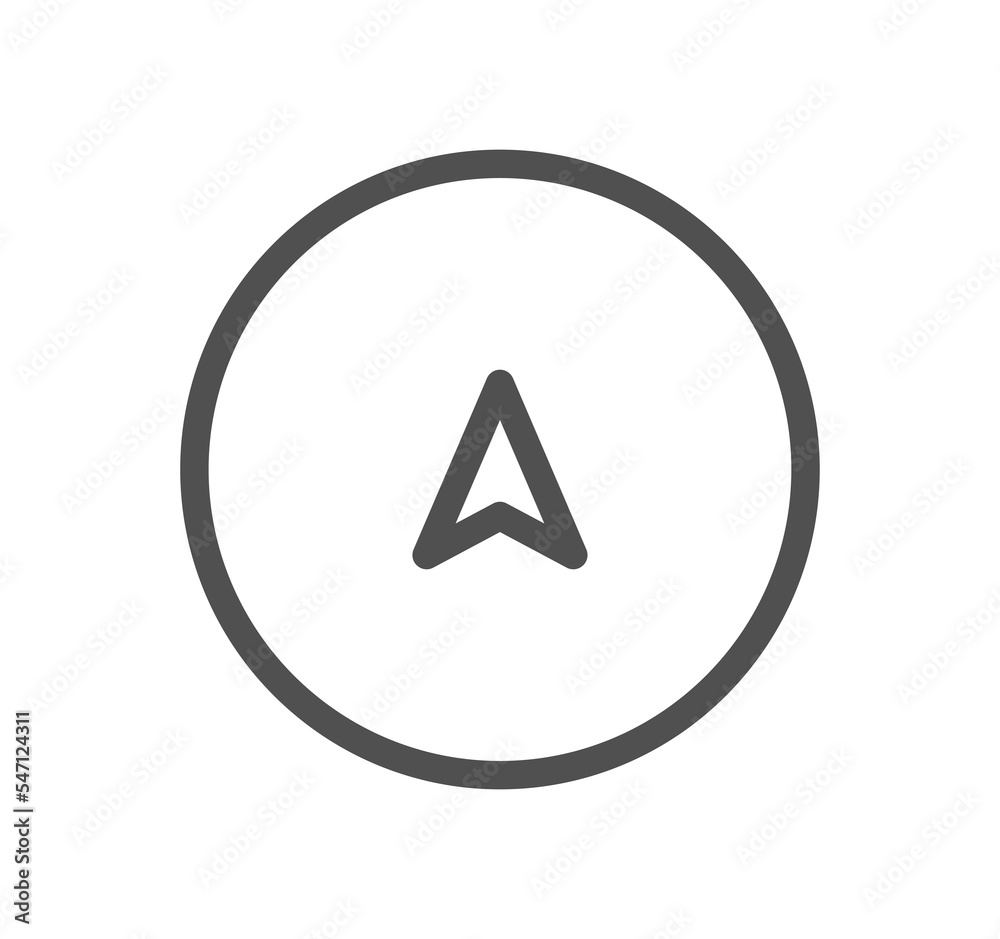 Navigation icon outline and linear symbol.
Navigation icon outline and linear symbol.