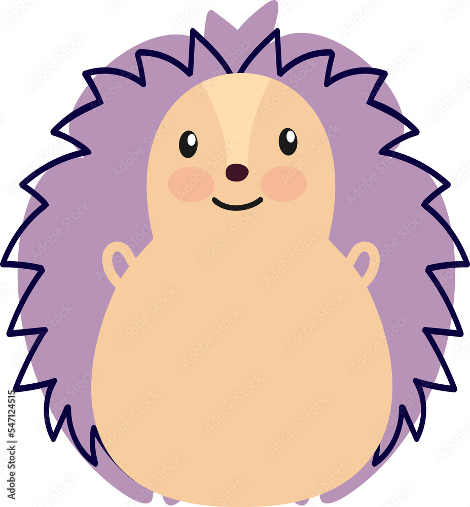 The hedgehog set is cheerful on a white background with an a The hedgehog set is cheerful on a white background with an a