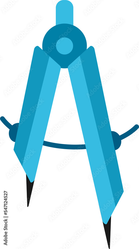 Compasses. Vector illustration in a flat style. Compasses. Vector illustration in a flat style.
