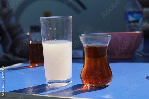 Photography A tiny cup of aTurkish tea and Raki drinks together