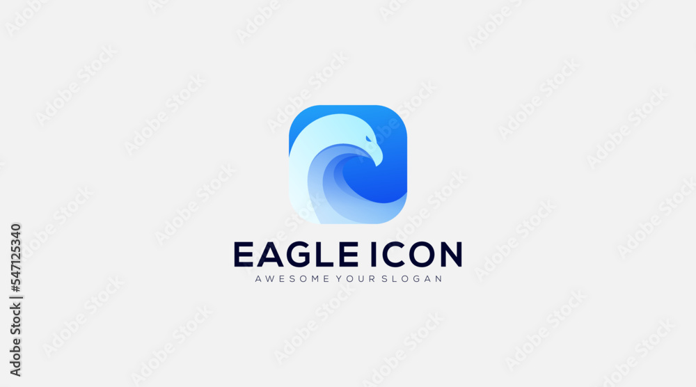 Flat Eagle icon vector logo design icon illustration Flat Eagle icon vector logo design icon illustration
