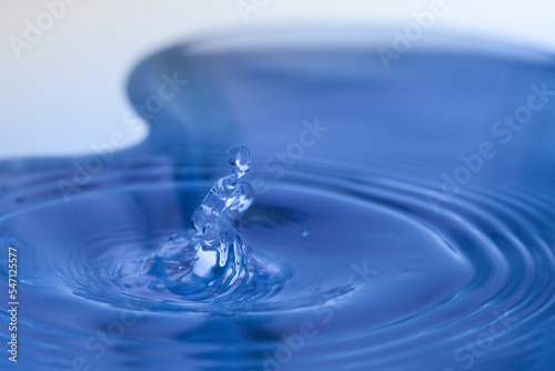 Water Drop Splash with Ripples on water surface