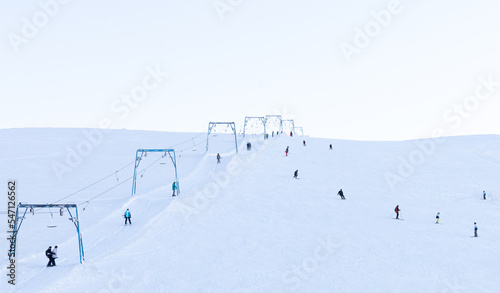 Fotografie Skiing and snowboarding