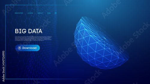 Big data sphere shield. Protect dome energy field. Technology background.