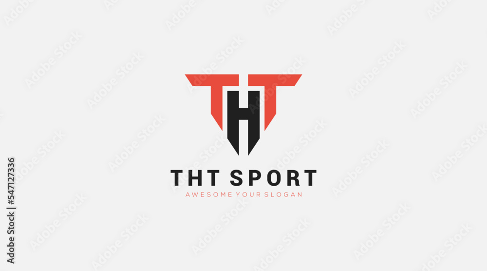 THT sport icon vector logo design illustration THT sport icon vector logo design illustration