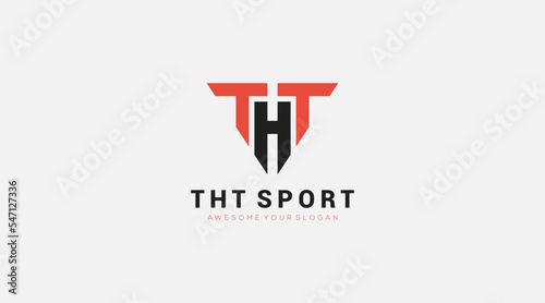 THT sport icon vector logo design illustration